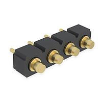Mill-Max 821-22-004-10-040101 Headers Spring-Loaded Connector w Flat Plunger Tip ThruHole Single Row 4-Pin