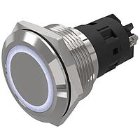 EAO 82-6252.0153 Panel Mount Indicators / Switch Indicators 82-6252.0153.indicator.-.22 mm.chrome colour.flush/flat.ring.white.12 V.screw terminal