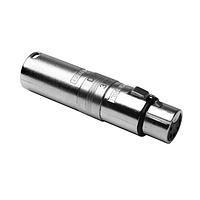 Amphenol Audio AC3M5FW Adapters 3 Pole to 5 Pole XLR Metal Male In-line Adapter Pre-wired Nickel Finish