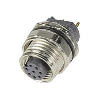 HARTING 21033212830 Straight M12 A-code 8pin female straight pcb mount, shielded version + rear mount housing