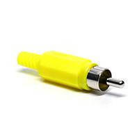 Kobiconn 174-0154-E RCA Phono Connectors YL HANDLE W/ STR RL