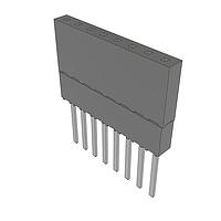 Samtec ESW-108-24-L-S Stackthrough .100" Elevated Socket Strip