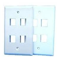 AIM-Cambridge / Cinch Connectivity Solutions 30-9423 Wire Ducting & Raceways Wallplate 4Port Wht