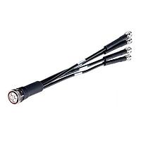 HUBER+SUHNER LIS-C5X-11MQ4X-4X11431X-00500-53 RF Cable Assemblies MQ4 Cluster jumper 1/4IN HF 4310m 0.5m
