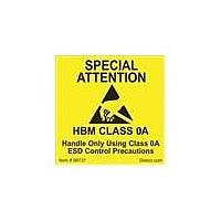 Desco 06731 ESD LABEL CLASS 0A PERM ADH 2X2"