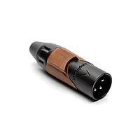 Amphenol Audio AX3MB1M Connectors 3P PIN M PLUG BLK W BRN MRK SLEEVE