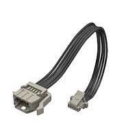 Samtec T1PS-06-28-GF-15.0-A Micro Mate 1.00 mm Micro Mate Single Row Panel Mount Discrete Wire Cable Assembly, Terminal