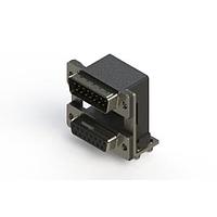 EDAC 663-015-664-04A Dual Port D-Sub Connectors Right-angle Dual Port D-Sub Connector