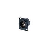 NEUTRIK NC3MD-LX-HA-BAG Receptacles 3P M RECEPT DLX SER CRIMP - BLACK/SILVER