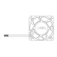 Delta Electronics, Inc. AFB0412VB-AR00 Tubeaxial Tubeaxial Fan, 40x15mm, 12VDC, Ball Bearing, 3-Lead Wires, Locked Rotor Sensor