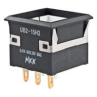 NKK Switches UB215KKG016F Pushbutton Switches LOW PROFILE PSHBTTN ILLMNTD/PC AND SLDR
