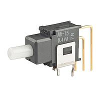 NKK Switches AB15AV/328 Sealed SPST ON(ON) VERTICAL PC .4VA LOW TEMP