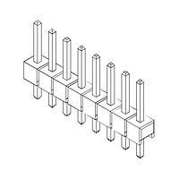 Amphenol Commercial Products G800LQ305018TEU Pin Strip Pin Header 2.54mm Pitch STR DIP,1x3Pin,FULL G/F, LCP,6.0mm*2.54mm*3.0mm,T&R,W/CAP,Halogen Free