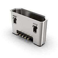 GCT (Global Connector Technology) USB3190-GF-C Micro USB Type B Connectors Micro B Skt Vert Mid Mount H=3.95 SMT GF 0.8mm stake T+R+C
