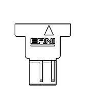 ERNI - TE Connectivity 524750 Accessories Tin Female 2-Pos Cover Black