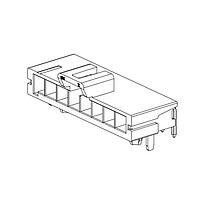 Molex 172310-4107 Receptacle Housing Ultra-Fit Right-Angle Header with Solder Nail, 3.50mm Pitch, Single Row, 7 Circuits, Tin (Sn) Plating, Natural, Glow-Wire Capable