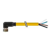 Murrelektronik 7000-08101-0110500 Connectors M8 female 90 with cable, PVC 4x0.25 ye UL/CSA 5m