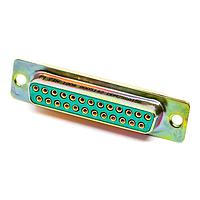 Cinch DBM25SA156 Receptacle DSUB 25F PCB RA G50 ZINC