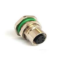 Bulgin PXMBNI12RPF04DPCPG9 Straight M12 Series Rear Panel Mount Conn