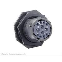 Eaton Souriau-Sunbank UTSX714E12SW Receptacles Jam nut receptacle, without backshell, with 12 female solder contacts, IP68/69K in unmated conditions, keying W