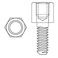 Kycon JSX-M3131 Hex Head Jackscrew JACKSCREW 4-40 EXTNL M3METRIC INTRNL THR