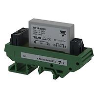 Carlo Gavazzi RP1A48D3M2 Solid State Relays 1-pole PCB mount SSR with DIN adaptor and LED, Zero-cross switching, Operating voltage (Ue): 20 - 530 Vac (1000 Vp), Rated current (Ie): 3 Aac, Control voltage (Uc): 6 - 34 Vdc