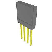 Samtec ESQ-104-14-G-S Sockets Elevated Socket Strip, 0.100" Pitch