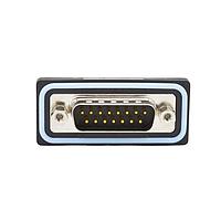 NorComp SDF-R15-113L461 Plug 15 pin R/A solder M FL 4-40 thrd brkt