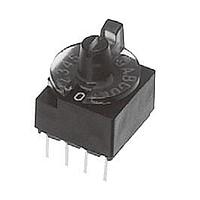 Nidec Components S-2231A Rotary Switches dip rotary code decimal,translucent knob, comp code, side adj.