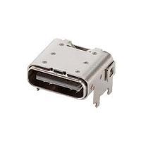 Same Sky (formerly CUI Devices) UJ20-C-H-C-2-SMT-TR USB Receptacle USB Jack 2.0, Type-C, Horizontal, Copper Alloy, Surface Mount, 3.4H, T&R