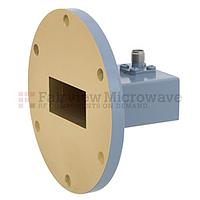 Fairview FMWCA1014 WR-137 to SMA Female Waveguide to Coax Adapter UG-344/U Round Cover Flange With 5.85 GHz to 8.2 GHz Frequency Range For C Band