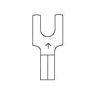 3M Electronic Specialty BS-31-6 Spade BLK FORK 22-18 AWG 6