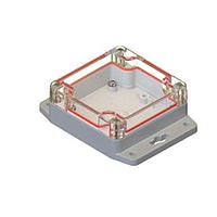 Serpac RBF33P06C08B NEMA/IP Rated RB33 Enclosure Top Clear Bottom Black