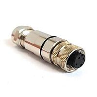 Bulgin PXMBNI12FBF08XSCPG9 Straight M12 8P Socket Cu Ni PG9 Flex Body