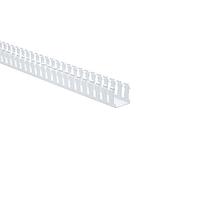 HellermannTyton 181-22034 Slotted Wall Wiring Duct Slotted Wall Wiring Duct, 2" x 2", Adhesive, PVC, White, 120ft/Carton