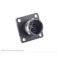 Eaton Souriau-Sunbank UTGX0104PW Receptacles Square flange receptacle, without backshell, for 4 male contacts,  IP68/69K, keying W