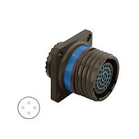 Eaton Souriau-Sunbank D38999/20JC4SA Receptacles Composite square flange receptacle, Olive Drab Cadmium plating, with female contacts