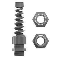 Alpha Wire PMS16 SL080 Cable Glands Cable Protection Thread Length 0.39 inch Clamp Rng 0.197-0.394 inch - Slate