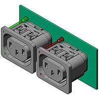 Schurter 6600.4315.21 AC Power Entry Modules 6600-4 Connector Outlet 10A F