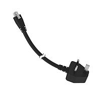 Banner Engineering LQMAC-310G AC Power Cord Cordset: Double Ended Molex to AC Plug; 3-pin Straight Female; 3-pin Right-Angle Male; 3.05 m 3x18 Black PVC Jacket; PVC Black