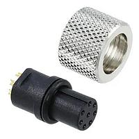 NorComp 858-008-203RSU4 Straight IP67 Female M12 Cable Mount 8 Position Straight Solder Cup