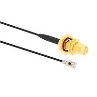 Amphenol RF 095-902-587-150 RF Cable Assemblies RF Connector MHF I LK Right Angle Plug to RP-SMA Straight Jack Bulkhead Rear Mount IP67 1.13 mm 50 Ohm 150 mm