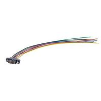 Harwin M80-FC31068F2-0150L Rectangular Cable Assemblies 5+5 Pos. Female DIL 26AWG Cable Assembly, 150mm, single-end, Jackscrews