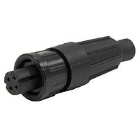 Switchcraft W16880-4SG-P-521 Standard Circular Connector Micro-Con-X Cable End, 4-pin #22, Female, Crimp, Bulk