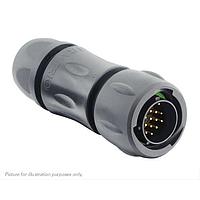 Eaton Souriau-Sunbank UTSX6JC14E18P Plugs Plug, with cable gland backshell, with 18 male solder contacts, IP68/69K in unmated conditions