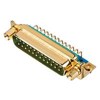 Amphenol Positronic SND25S100E2G Receptacle D-Sub Female Connector 25P Crimp Gold Shell Jackscrews