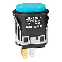 NKK Switches LB16CKW01-G Pushbutton Switches STD SIZE PUSHBUTTON SNAP-IN
