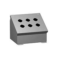 Hammond Manufacturing 1490MG16 Pushbutton Enclosures N12 PB Consolet - 16 PB x 22.5mm - 7.25 x 19.75 x 6.75" - Steel/Gray