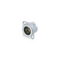 NEUTRIK NC3MD-LX-HE Receptacles 3P MALE VELOUR/GOLD DUPLEX GRD CONTACT