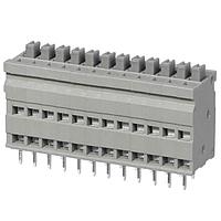 Same Sky (formerly CUI Devices) TBL009V-254-12GY-2GY Fixed Terminal Blocks Terminal block, screwless, 2.54, Vertical, 12, Gray w Gray Button